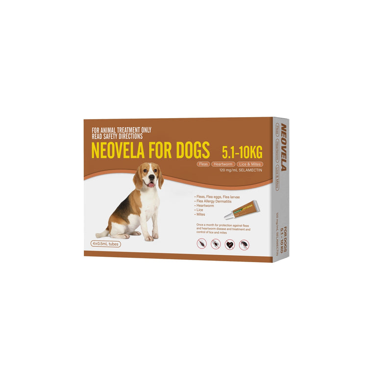 Neovela Flea and Heartworm Treatments for Medium Dogs 4 Pack-Habitat Pet Supplies