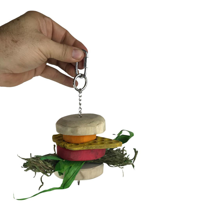 Ninos Java Burger Toy for Birds-Habitat Pet Supplies