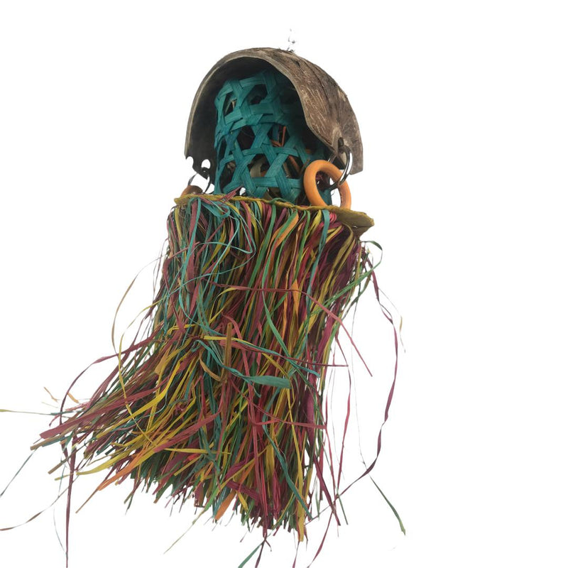 Ninos Java Hula Girl Shredding Toy for Birds-Habitat Pet Supplies