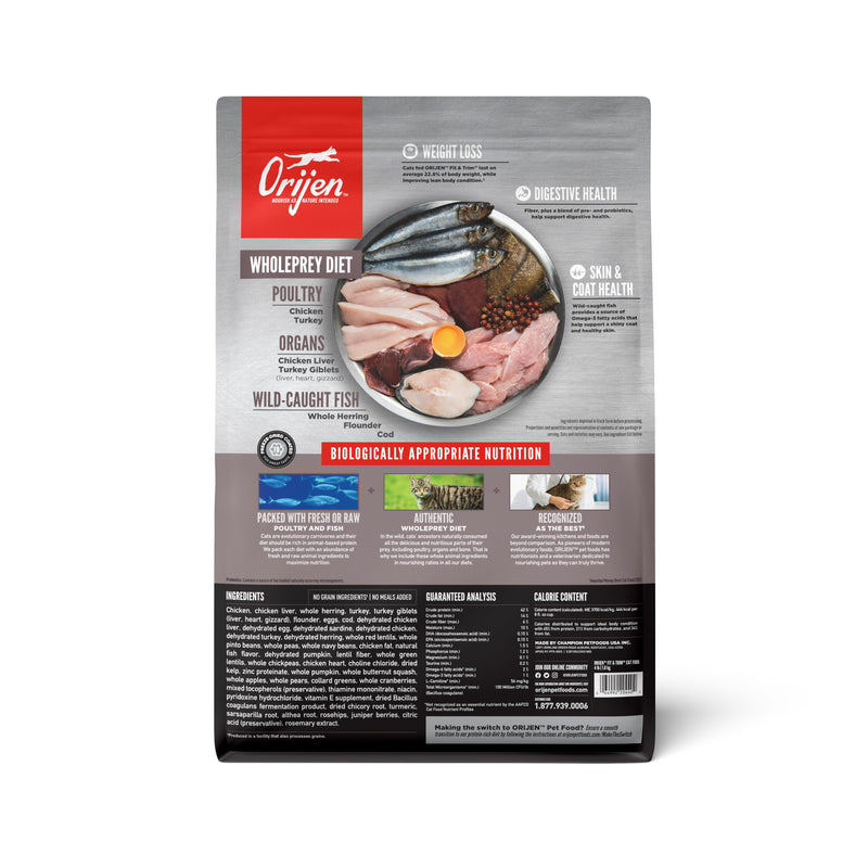 ORIJEN Fit and Trim Biologically Appropriate Dry Cat Food 1.8kg