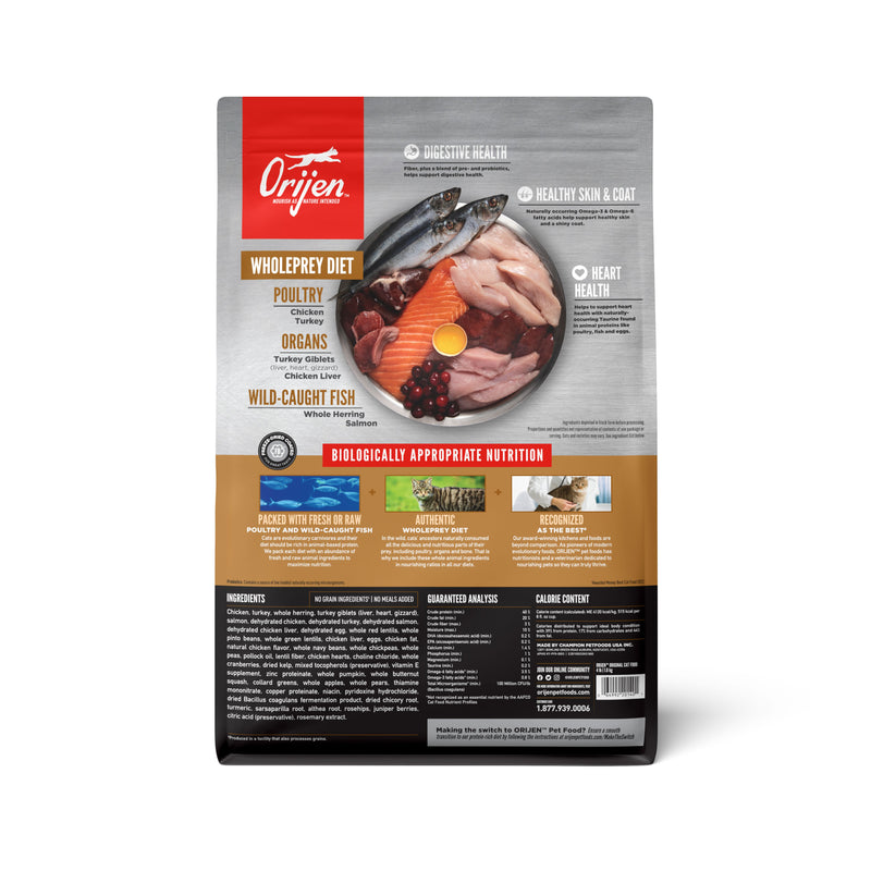 ORIJEN Original Biologically Appropriate Dry Cat Food 1.8kg