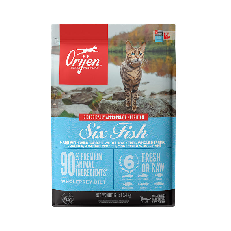 ORIJEN Six Fish Biologically Appropriate Dry Cat Food 5.4kg-Habitat Pet Supplies