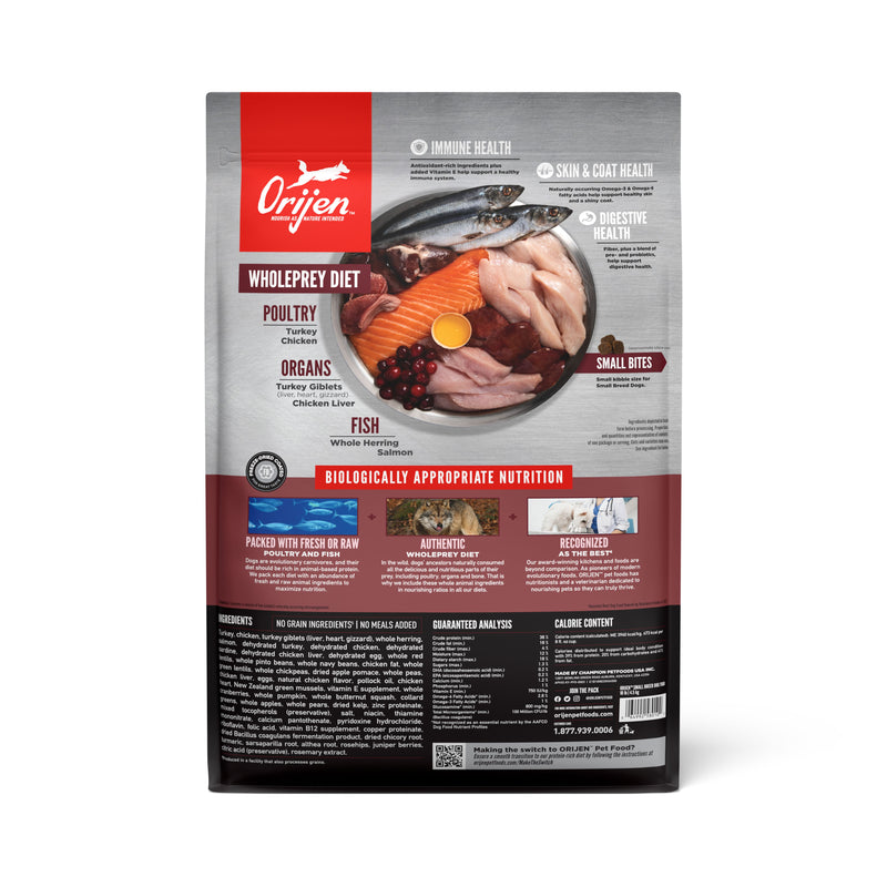 ORIJEN Small Breed Biologically Appropriate Dry Dog Food 4.5kg ^._.^