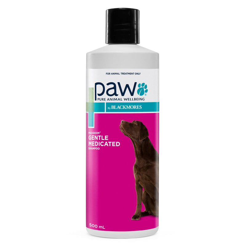 PAW by Blackmores MediDerm Gentle Medicated Shampoo for Dogs 500ml-Habitat Pet Supplies