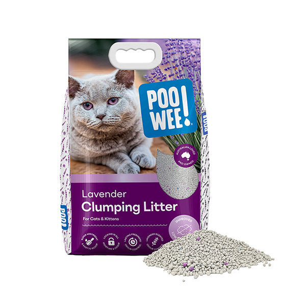 POOWEE Lavender Clumping Cat Litter 7.5kg-Habitat Pet Supplies