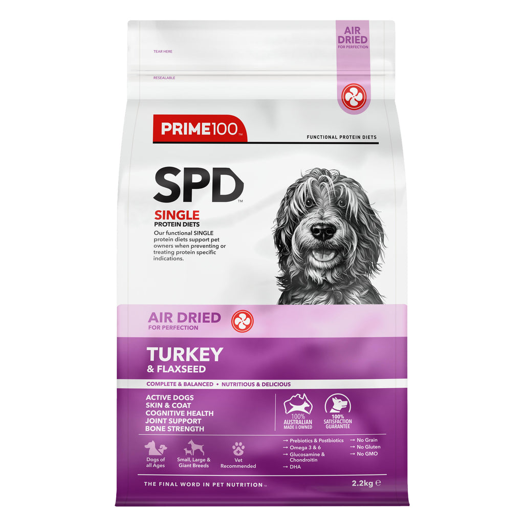 PRIME 100 SPD Air Dried Turkey and Flaxseed Dog Food 2.2kg-Habitat Pet Supplies