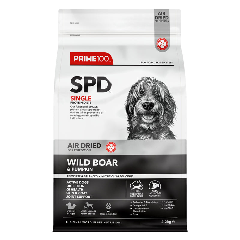 PRIME 100 SPD Air Dried Wild Boar and Pumpkin 2.2kg-Habitat Pet Supplies
