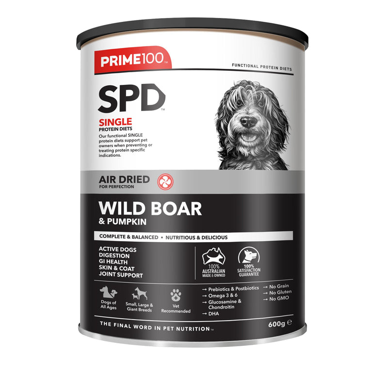 PRIME 100 SPD Air Dried Wild Boar and Pumpkin 600g-Habitat Pet Supplies