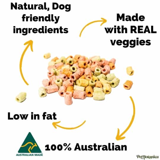 Pet Botanica Vegetable Crunchies Dog Treats 100g