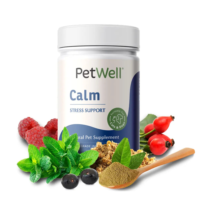 PetWell Calm Natural Anxiety Aid Supplement for Dogs and Cats 125g