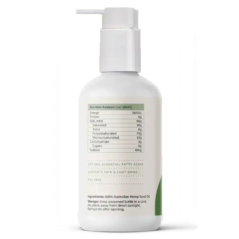 PetWell Hemp Seed Oil for Dogs and Cats 250ml