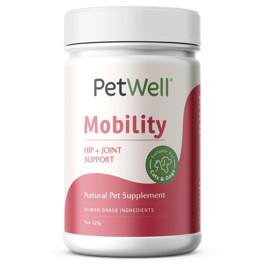 PetWell Mobility Natural Hip and Joint Supplement for Dogs and Cats 125g