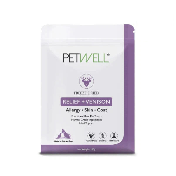 PetWell Relief + Venison Functional Treats for Dogs and Cats 80g-Habitat Pet Supplies