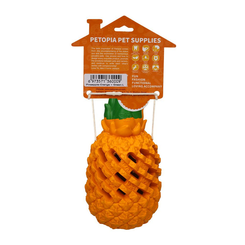 Petopia Tough Pawesome Pineapple Large Rubber Dog Toy