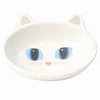 Petrageous Frisky Kitty Cat Bowl Oval White 13cm-Habitat Pet Supplies
