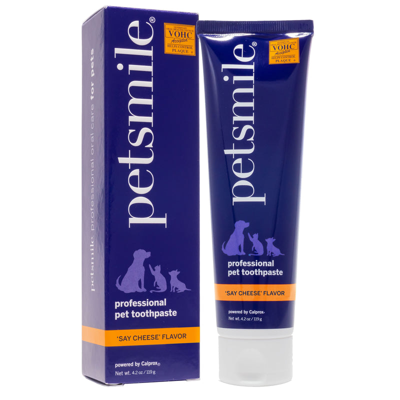 Petsmile Say Cheese Flavoured Professional Toothpaste for Dogs and Cats 4.2ox/119g-Habitat Pet Supplies