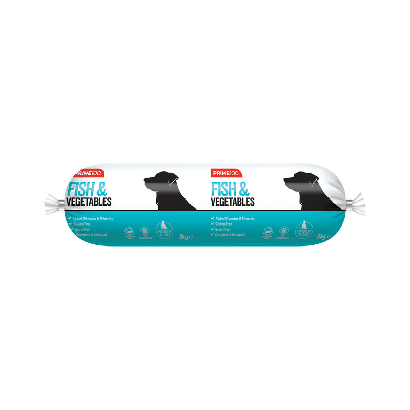 Prime 100 Dog Fish and Vegetable Roll 2kg-Habitat Pet Supplies