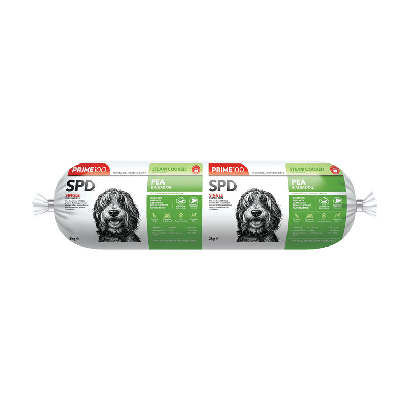 Prime 100 Dog SPD Pea and Algae Oil Roll 2kg-Habitat Pet Supplies