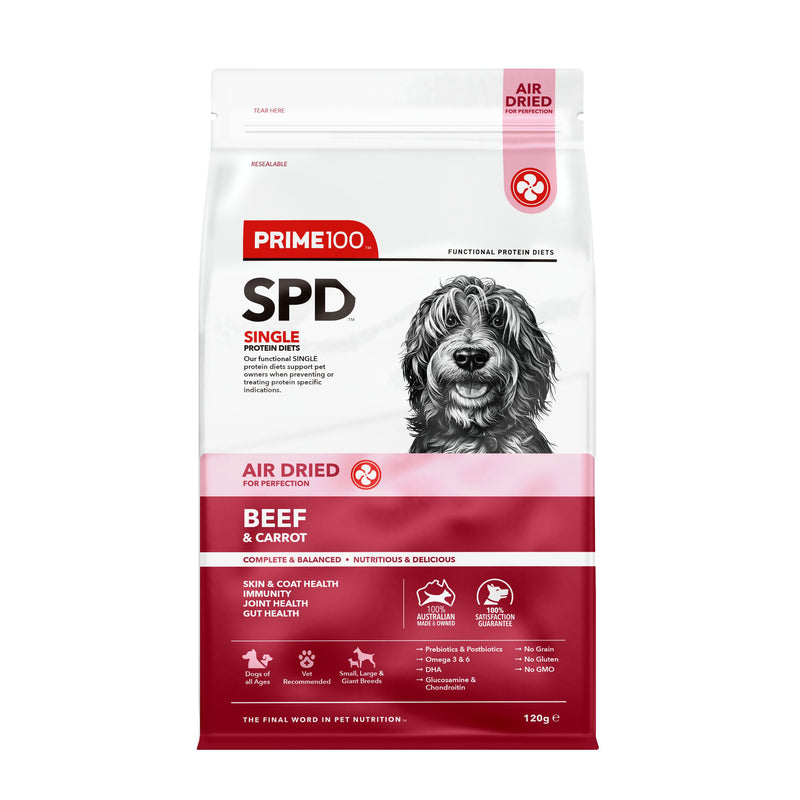 Prime 100 SPD Air Beef and Carrot Dog Food 120g-Habitat Pet Supplies