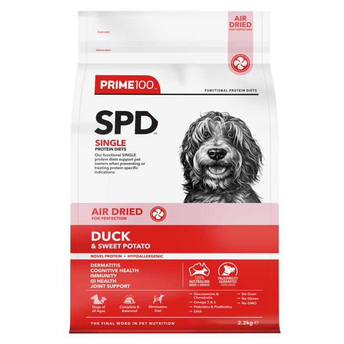Prime 100 SPD Air Duck and Sweet Potato Dog Food 2.2kg-Habitat Pet Supplies