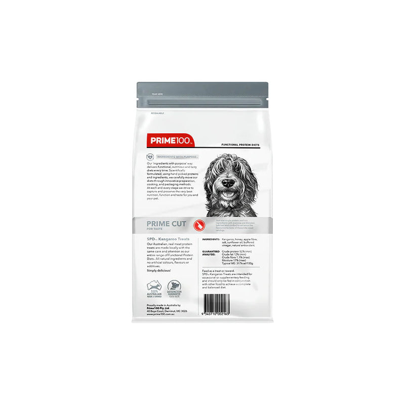 Prime 100 SPD Prime Cut Kangaroo Single Protein Dog Treats 100g
