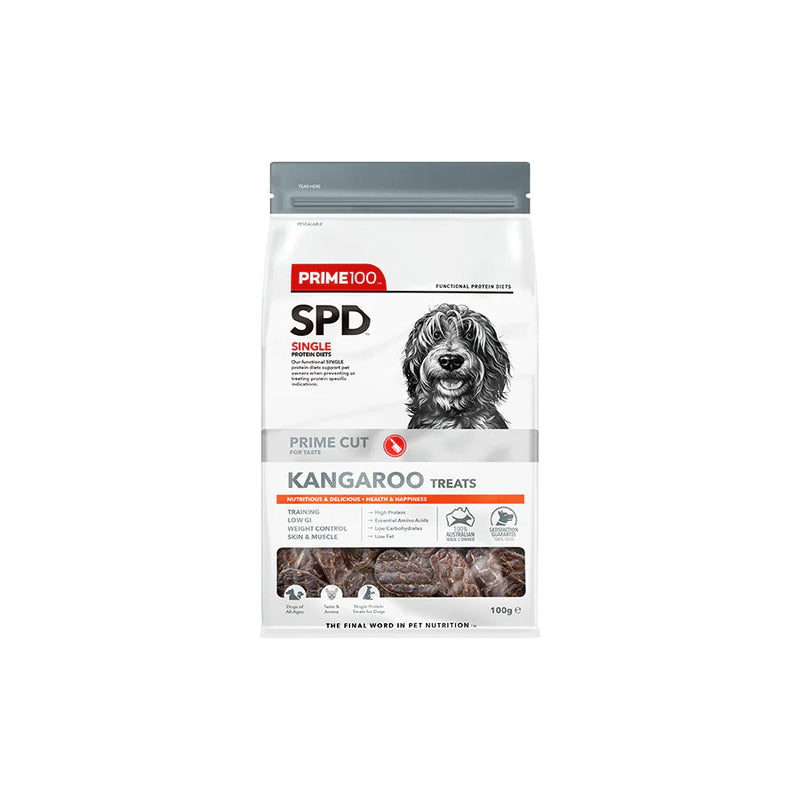 Prime 100 SPD Prime Cut Kangaroo Single Protein Dog Treats 100g-Habitat Pet Supplies