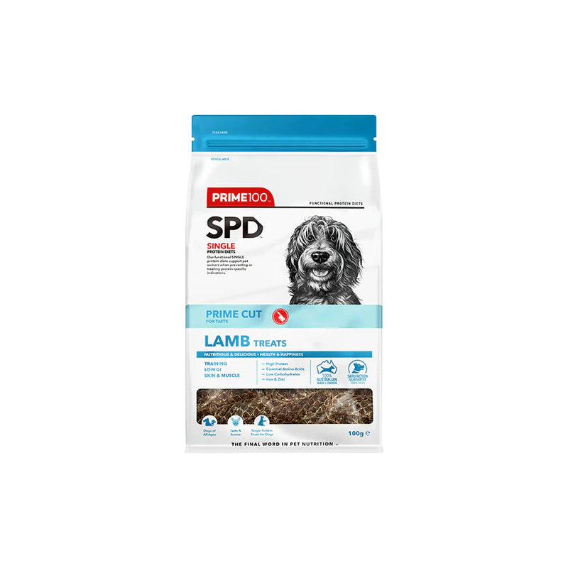 Prime 100 SPD Prime Cut Lamb Single Protein Dog Treats 100g-Habitat Pet Supplies