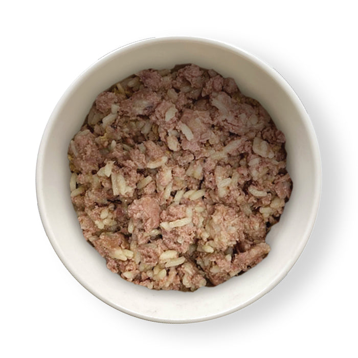 Prime 100 Slow Cooked Chicken and Brown Rice Dog Food 354g