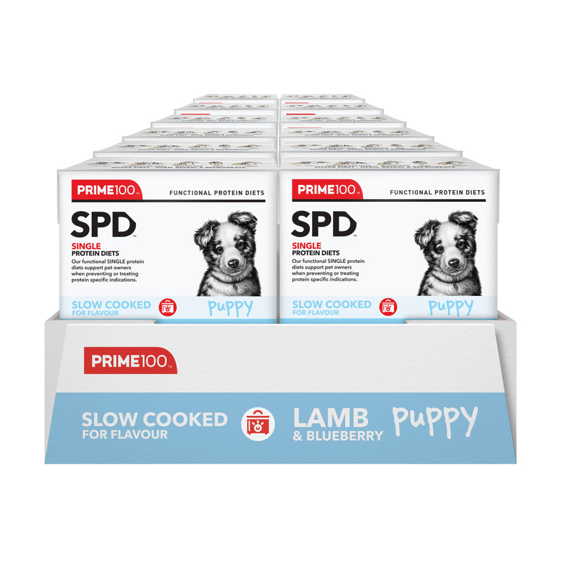 Prime 100 Slow Cooked Lamb and Blueberry Puppy Dog Food 354g x12-Habitat Pet Supplies