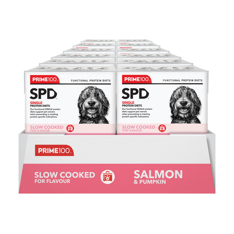 Prime 100 Slow Cooked Salmon and Pumpkin Dog Food 354g x12-Habitat Pet Supplies