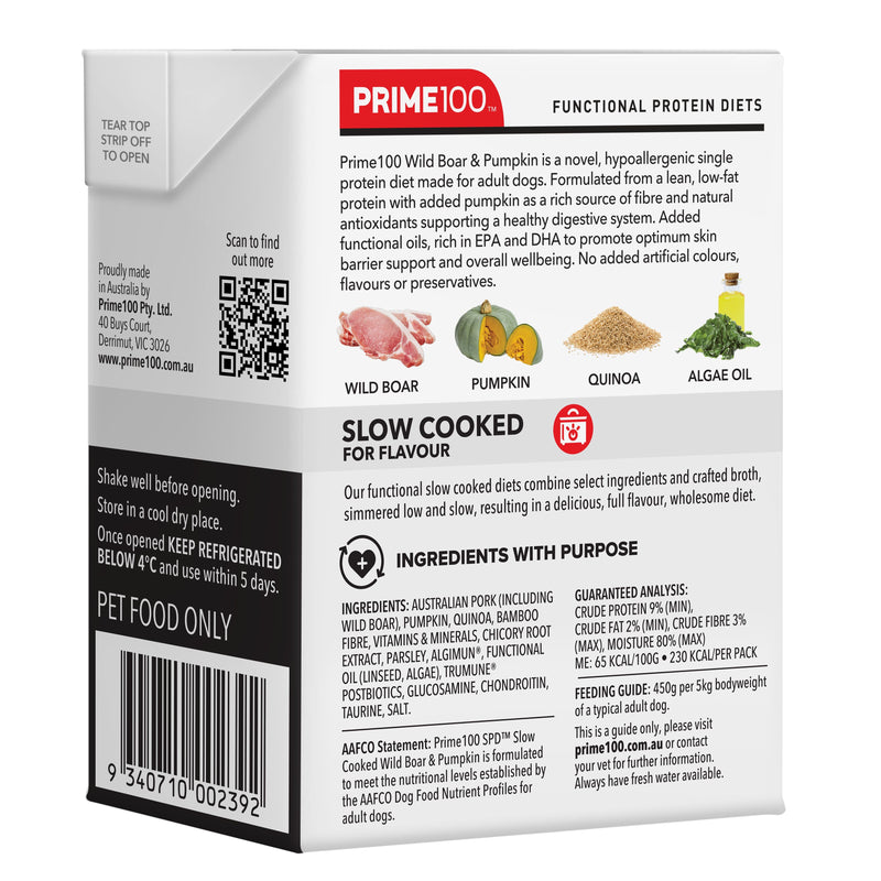 Prime 100 Slow Cooked Wild Boar and Pumpkin 354g
