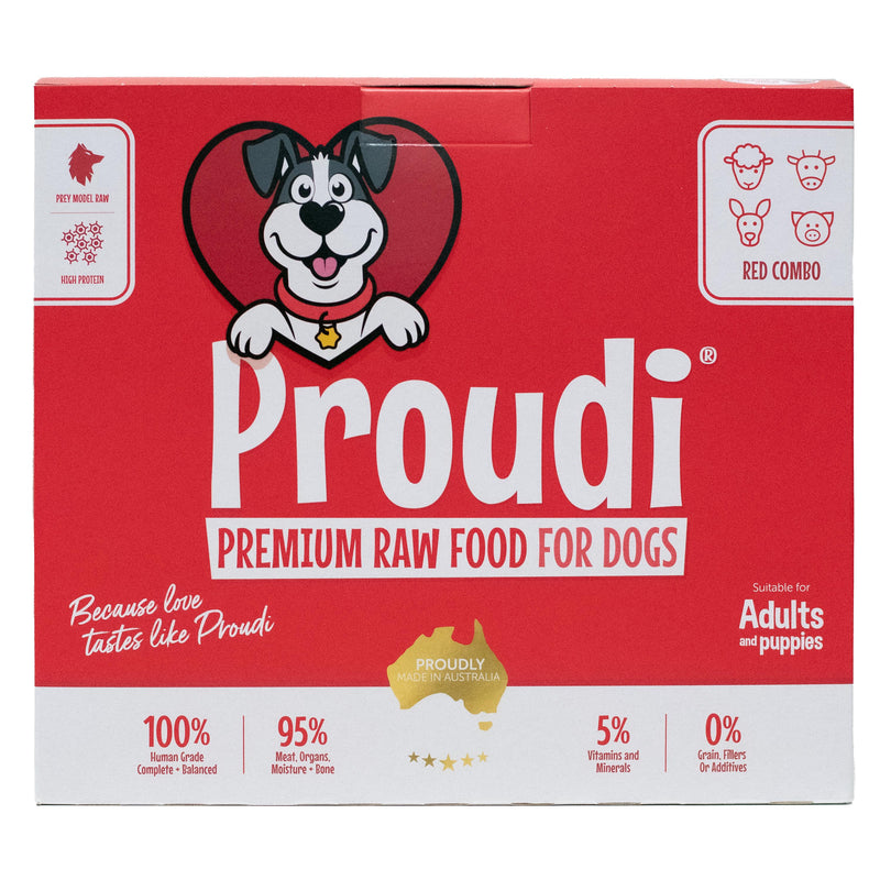 Proudi Combo Raw Dog Food Patties 2.4kg