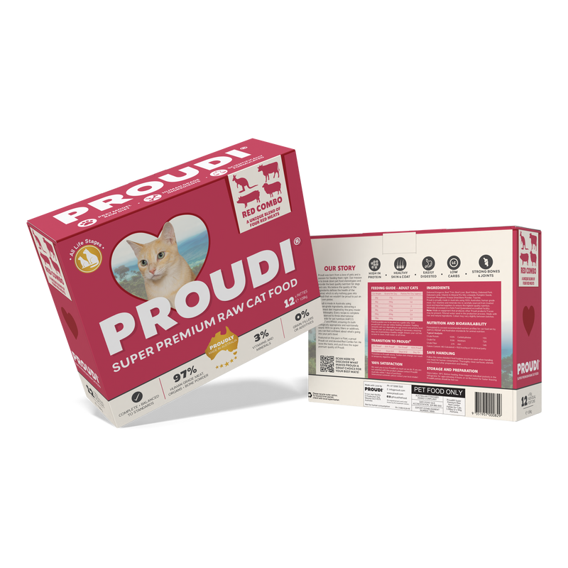 Proudi Red Combo Raw Cat Food Patties 1.08kg