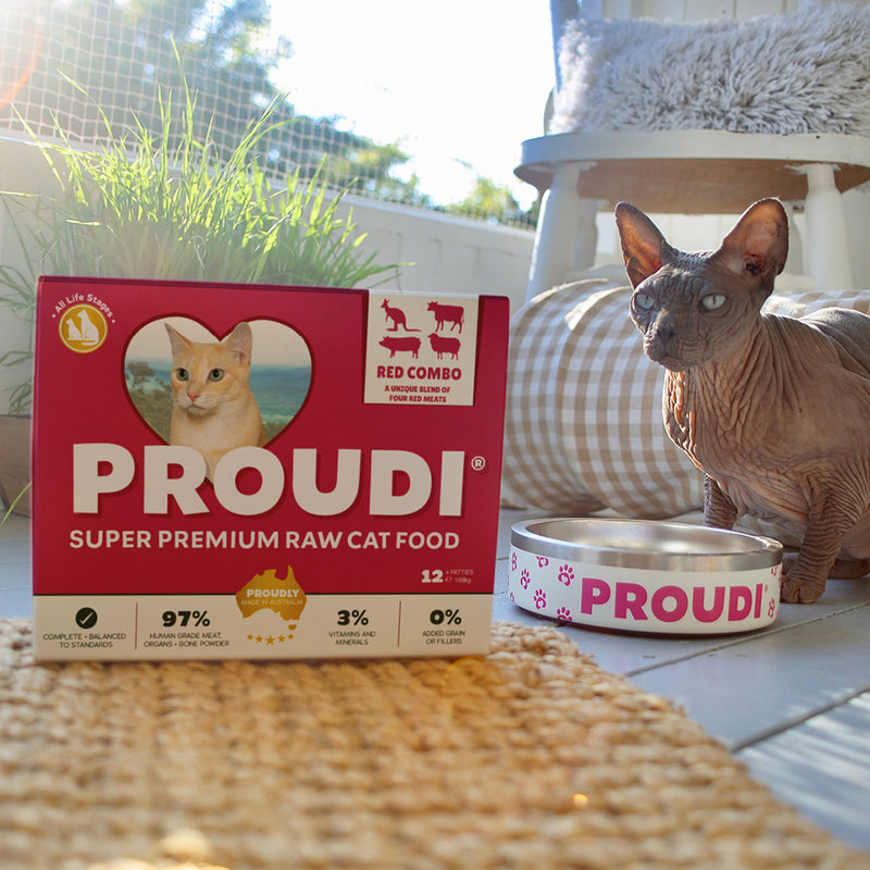 Proudi Red Combo Raw Cat Food Patties 1.08kg