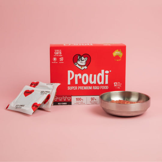 Proudi Red Combo Raw Cat Food Patties 1.08kg