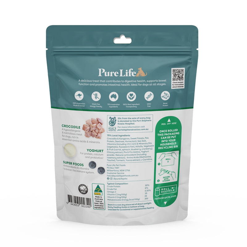 Pure Life Hypoallergenic Crocodile Treats for Dogs (+_+)