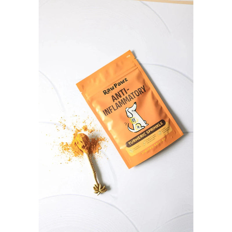 Raw Pawz Anti Inflammatory Turmeric Collagen and Black Pepper Sprinkle Meal Topper 105g