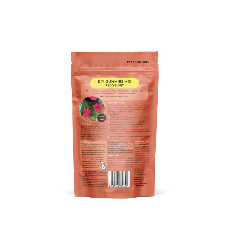 Raw Pawz DIY Gummies Red Velvet Dog Treats 90g
