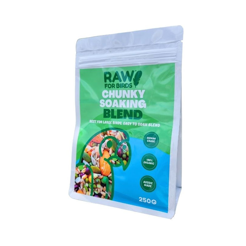 Raw for Birds Chunky Soaking Blend for Large Birds 250g***-Habitat Pet Supplies