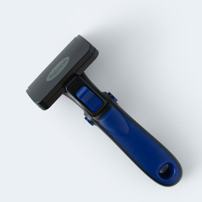 Refuresh Long Hair Dog Deshedding Tool Blue Medium