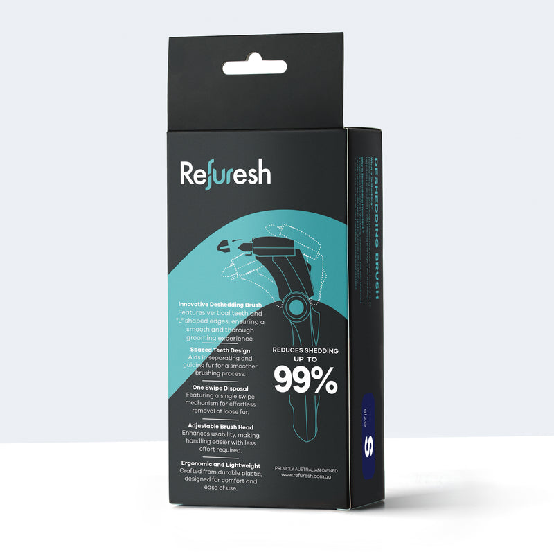 Refuresh Long Hair Dog Deshedding Tool Blue Small