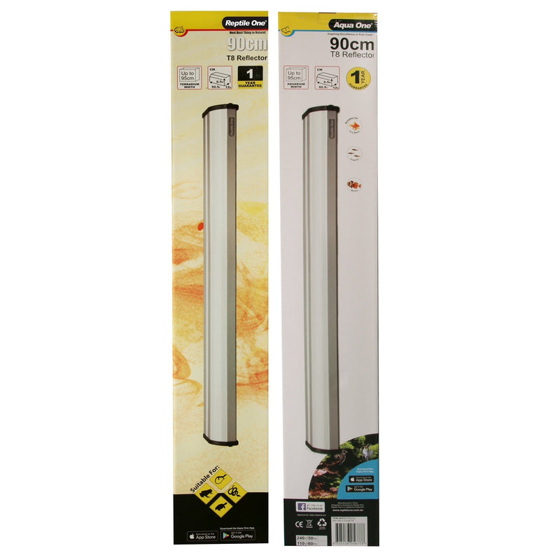 Reptile One Light Reflector Single T8 30W 90cm-Habitat Pet Supplies