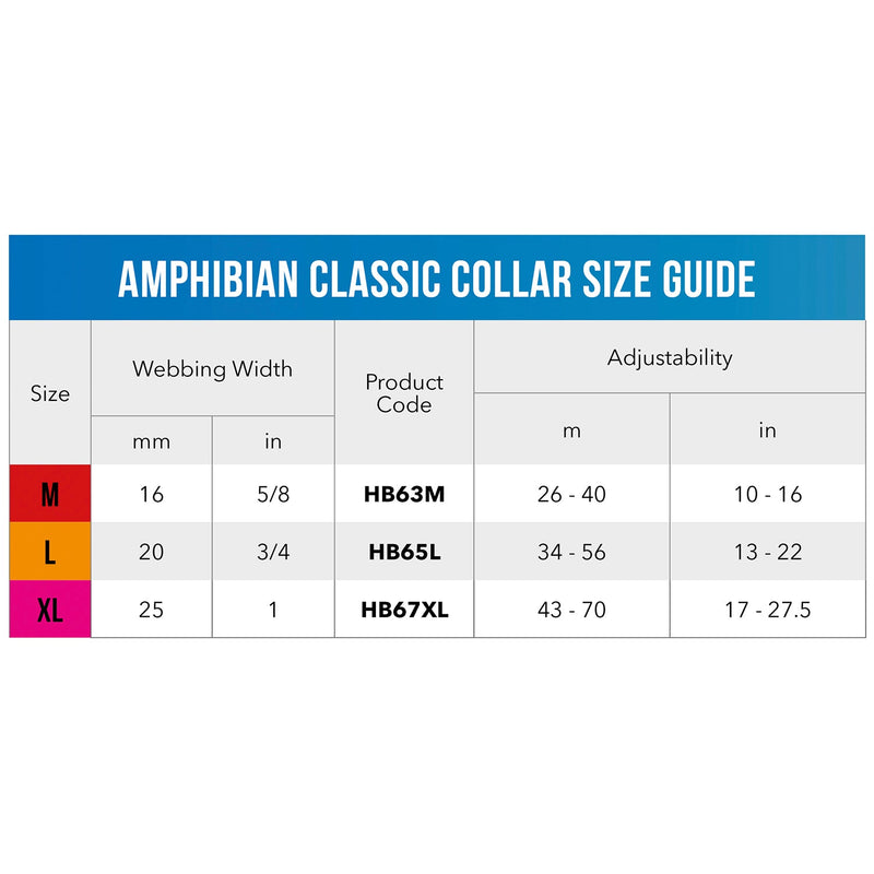 Rogz Classic Amphibian Black Dog Collar Extra Large (+_+)