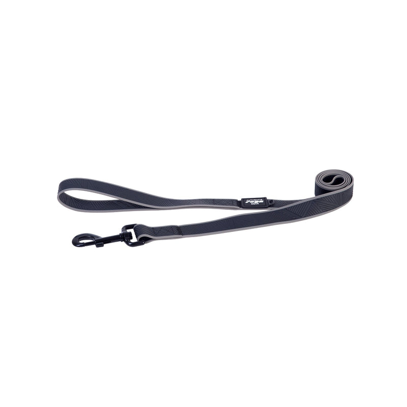 Rogz Classic Amphibian Black Dog Lead Extra Large (+_+)-Habitat Pet Supplies