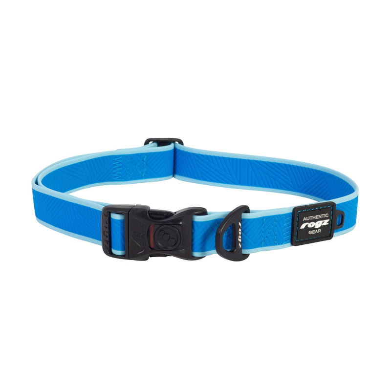 Rogz Classic Amphibian Blue Dog Collar Extra Large (+_+)-Habitat Pet Supplies