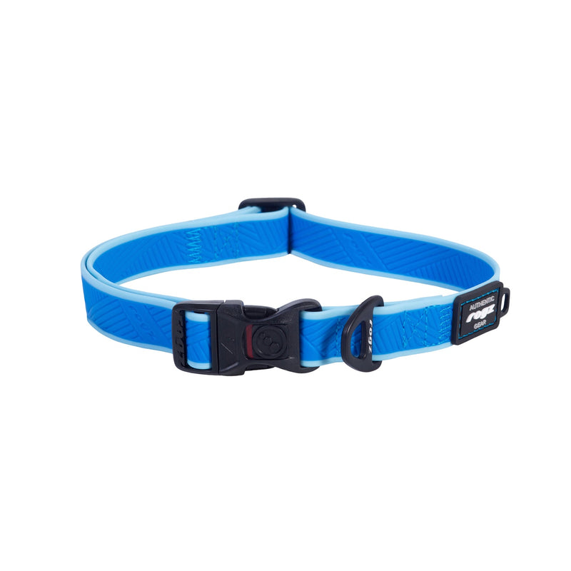 Rogz Classic Amphibian Blue Dog Collar Large (+_+)-Habitat Pet Supplies