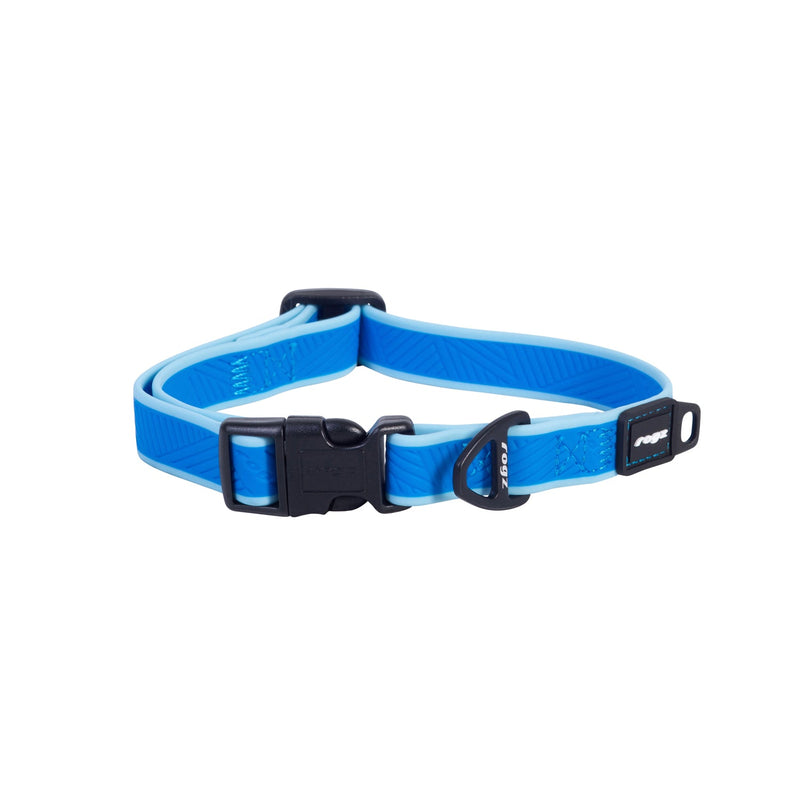 Rogz Classic Amphibian Blue Dog Collar Medium (+_+)-Habitat Pet Supplies
