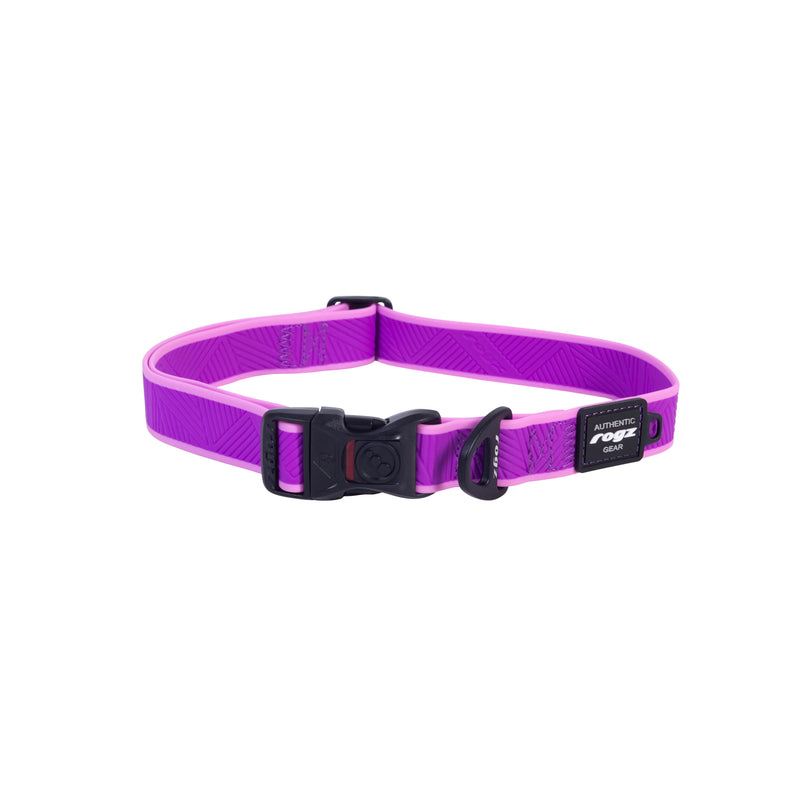 Rogz Classic Amphibian Purple Dog Collar Extra Large (+_+)-Habitat Pet Supplies