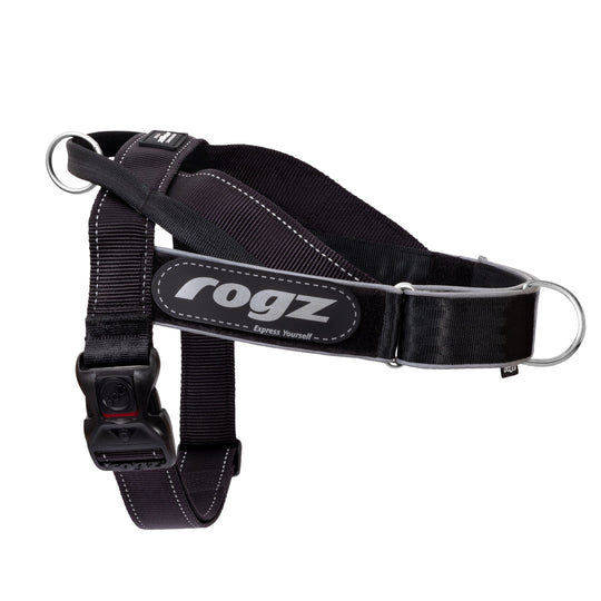 Rogz Utility LetzGo Personalisable Harness Black Lge