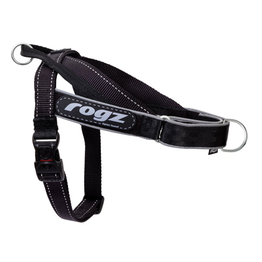 Rogz Utility LetzGo Personalisable Harness Black Med/Lge